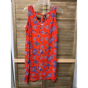 Paraphrase Dress Business Casual Retro Paisley Sleeveless Boho Red Size 8 Women